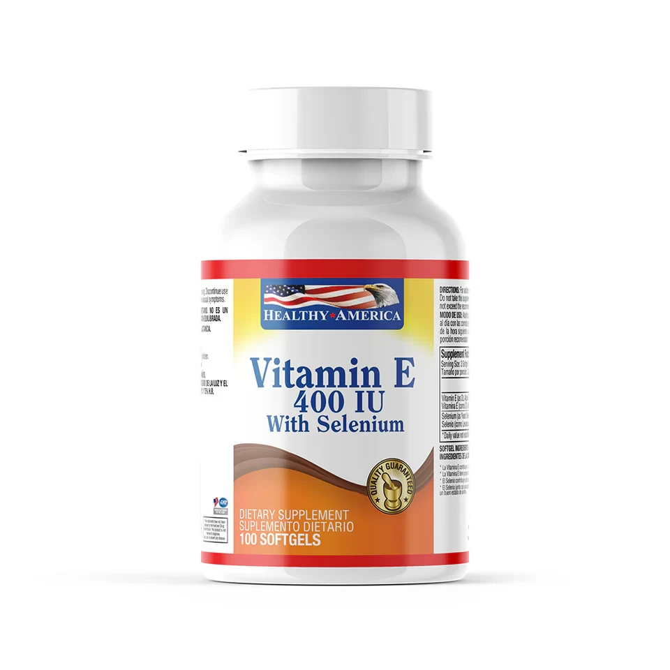1155-1_VITAMIN_E_400_IU_W_SELEN_100_CAPSULAS_BLANDAS-VITAMINA_E Vitamina E 400 IU con Selenio (100 Cápsulas Blandas) — Healthy America - Imagen 1